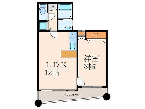 パレス南小倉（303）の物件間取画像